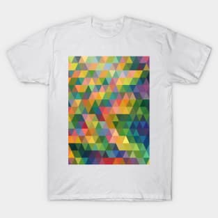 Rainbow Pastel Triangle, Geometric Abstract Pattern T-Shirt